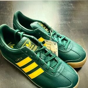 Adidas Kid’s Samba Green and Yellow Sneakers